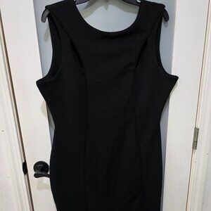 Kardashian Kollection Black Bodycon Dress XL | Cutout Front Detail